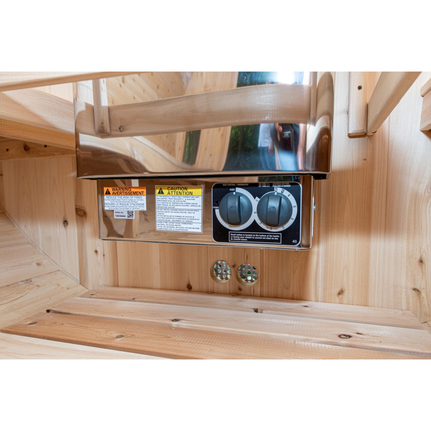 Canadian Timber Tranquility Barrel Sauna – 2-6 Person Outdoor Wood Burning Sauna by LeisureCraft