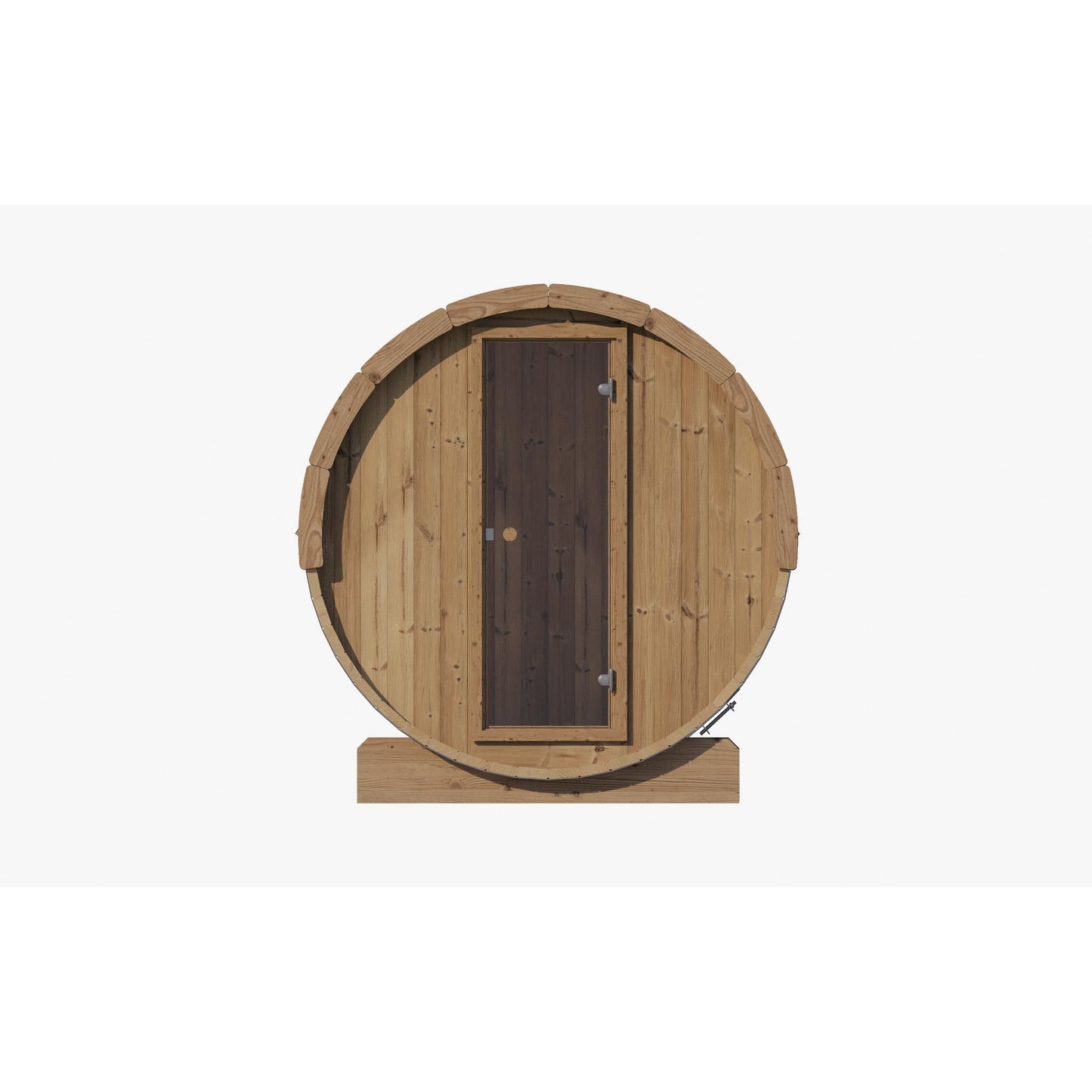 SaunaLife Model E8 ERGO-Series Outdoor Sauna Barrel with Floor Kit – 6-Person Thermo-Spruce Barrel Sauna with Floor Kit, LED Lighting
