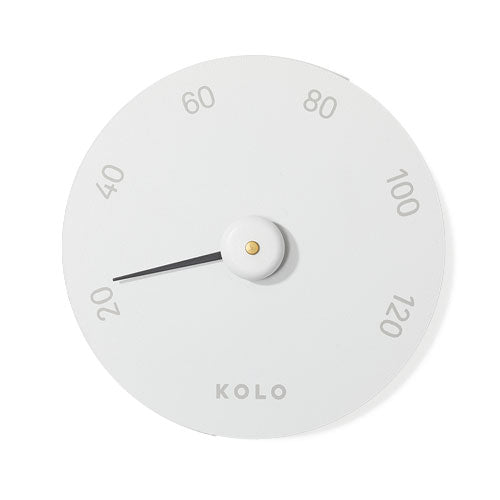 KOLO Sauna Thermometer – Round Celsius Sauna Temperature Gauge, Scandinavian Design