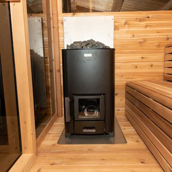 Canadian Timber Tranquility Barrel Sauna – 2-6 Person Outdoor Wood Burning Sauna by LeisureCraft