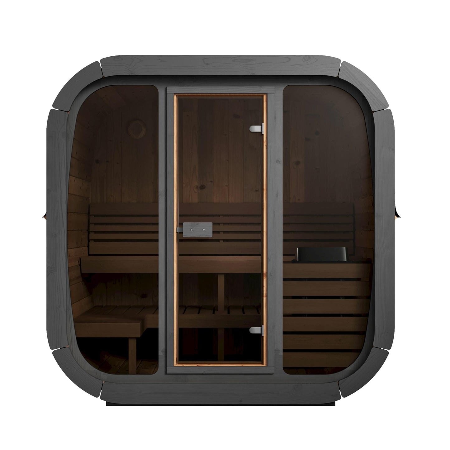 SaunaLife CL5G Cube Outdoor Home Sauna Kit – 4-Person Luxury Sauna