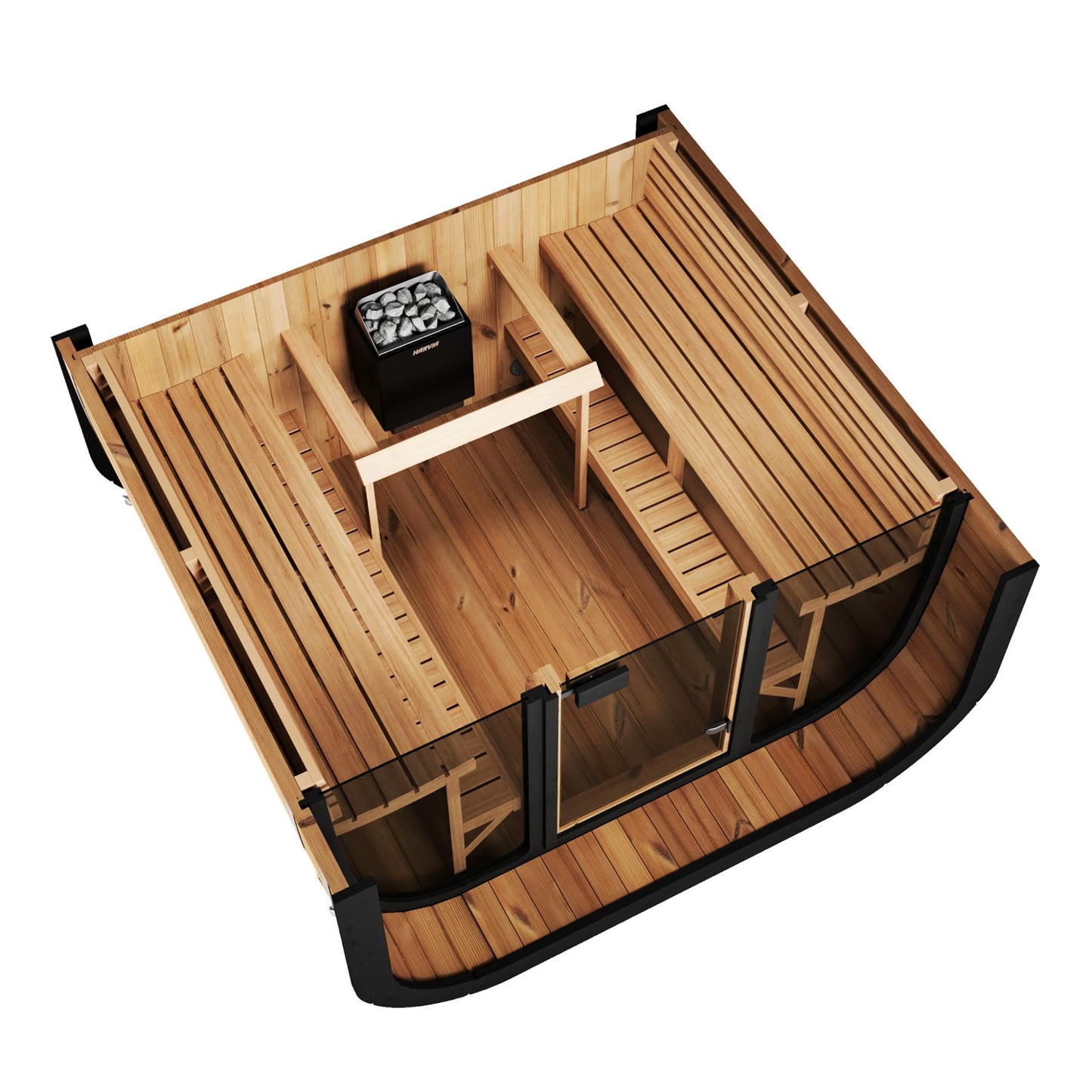 SaunaLife CL7G Outdoor Home Sauna Kit – Luxury Cube Sauna for 6