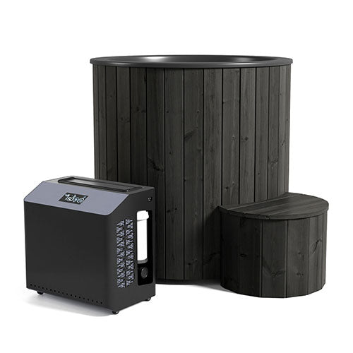 SaunaLife Model S1B 1-Person Hot & Cold Plunge Tub – Black Finish