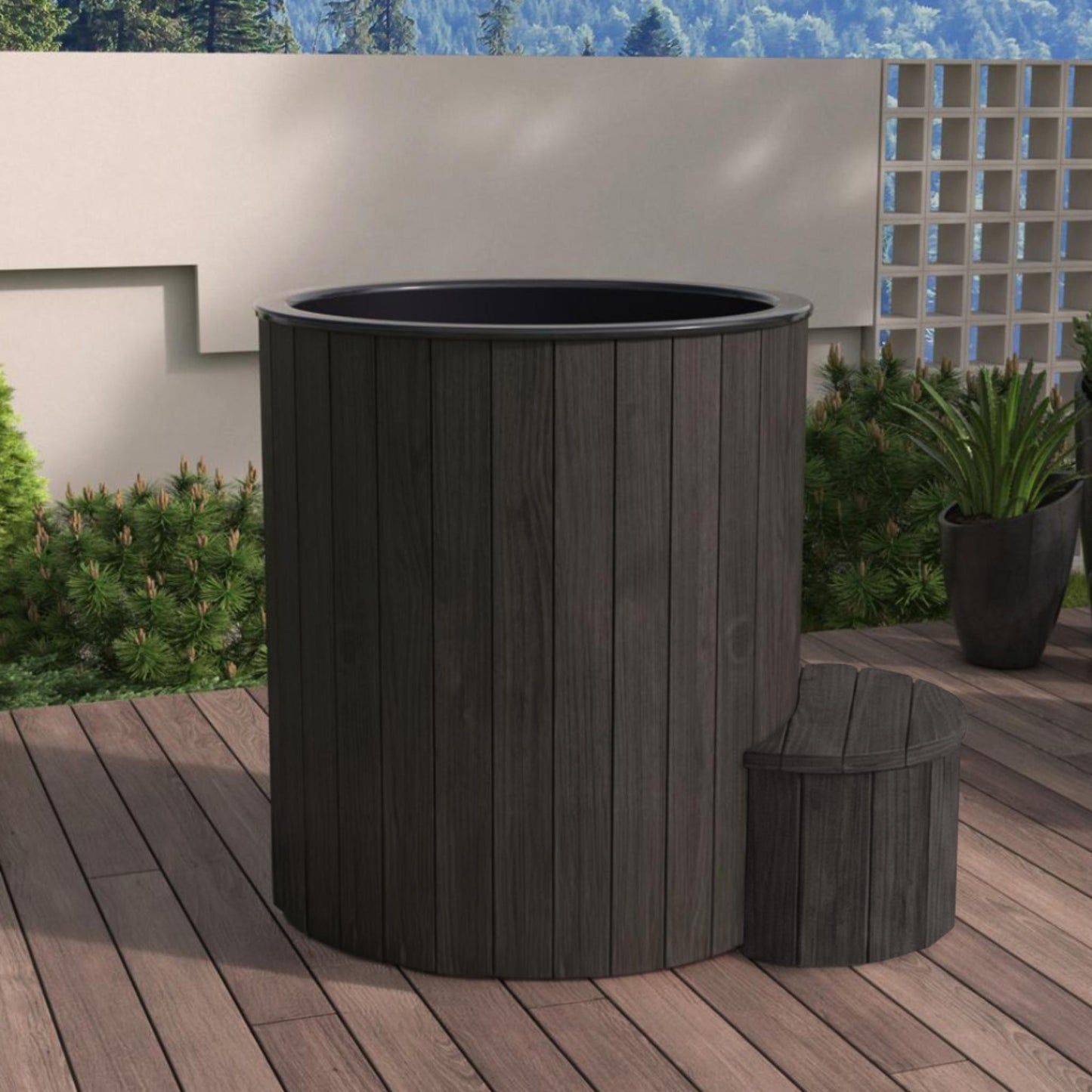 Hot & Cold Plunge Tub – 1 Person – Temperature-Controlled Soaking & Recovery – SaunaLife S1B