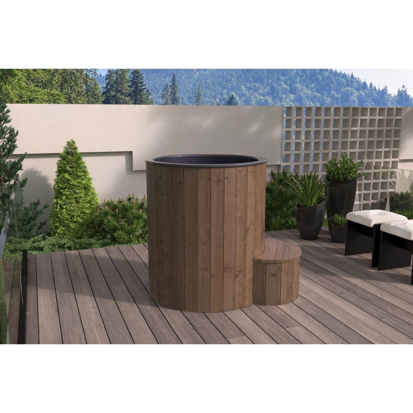 Hot & Cold Plunge Tub – 1 Person – Temperature-Controlled Soaking & Recovery – SaunaLife S1N