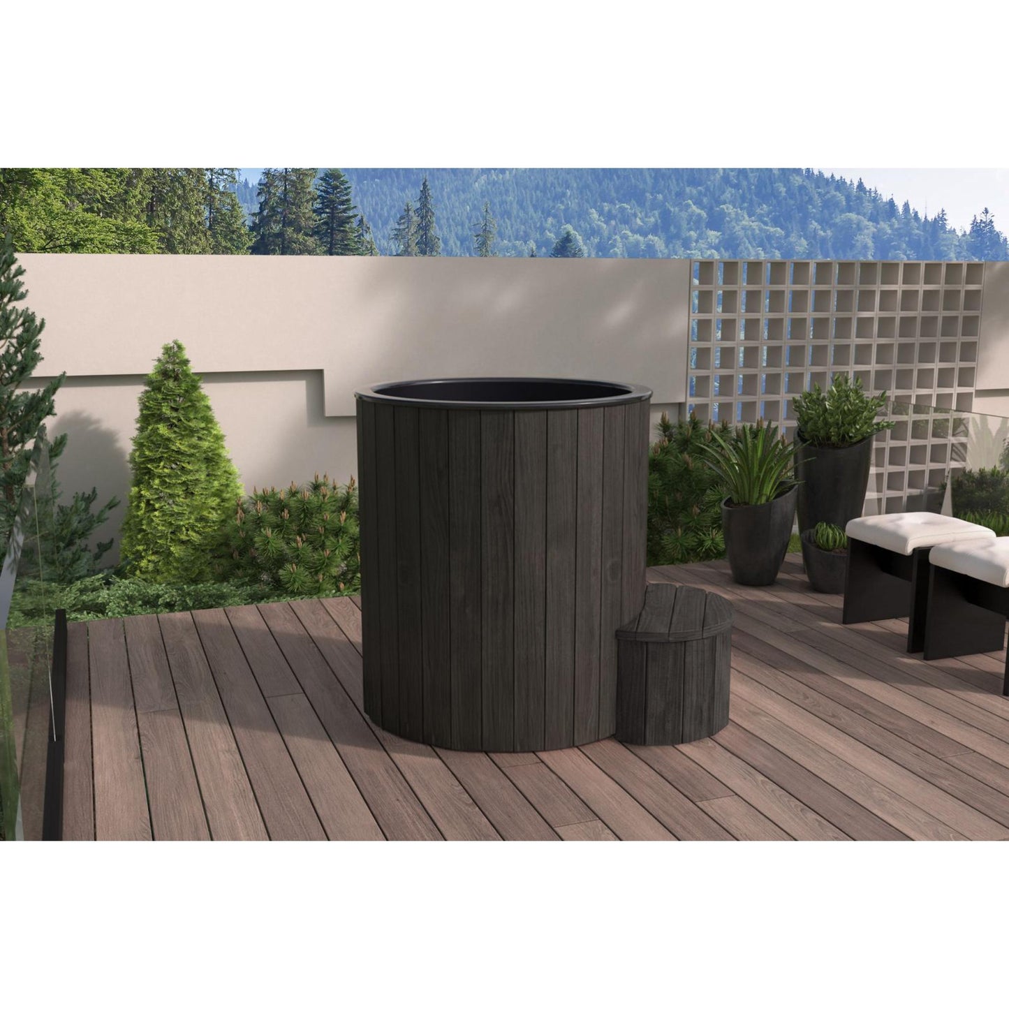 Hot & Cold Plunge Tub – 1 Person – Temperature-Controlled Soaking & Recovery – SaunaLife S1B