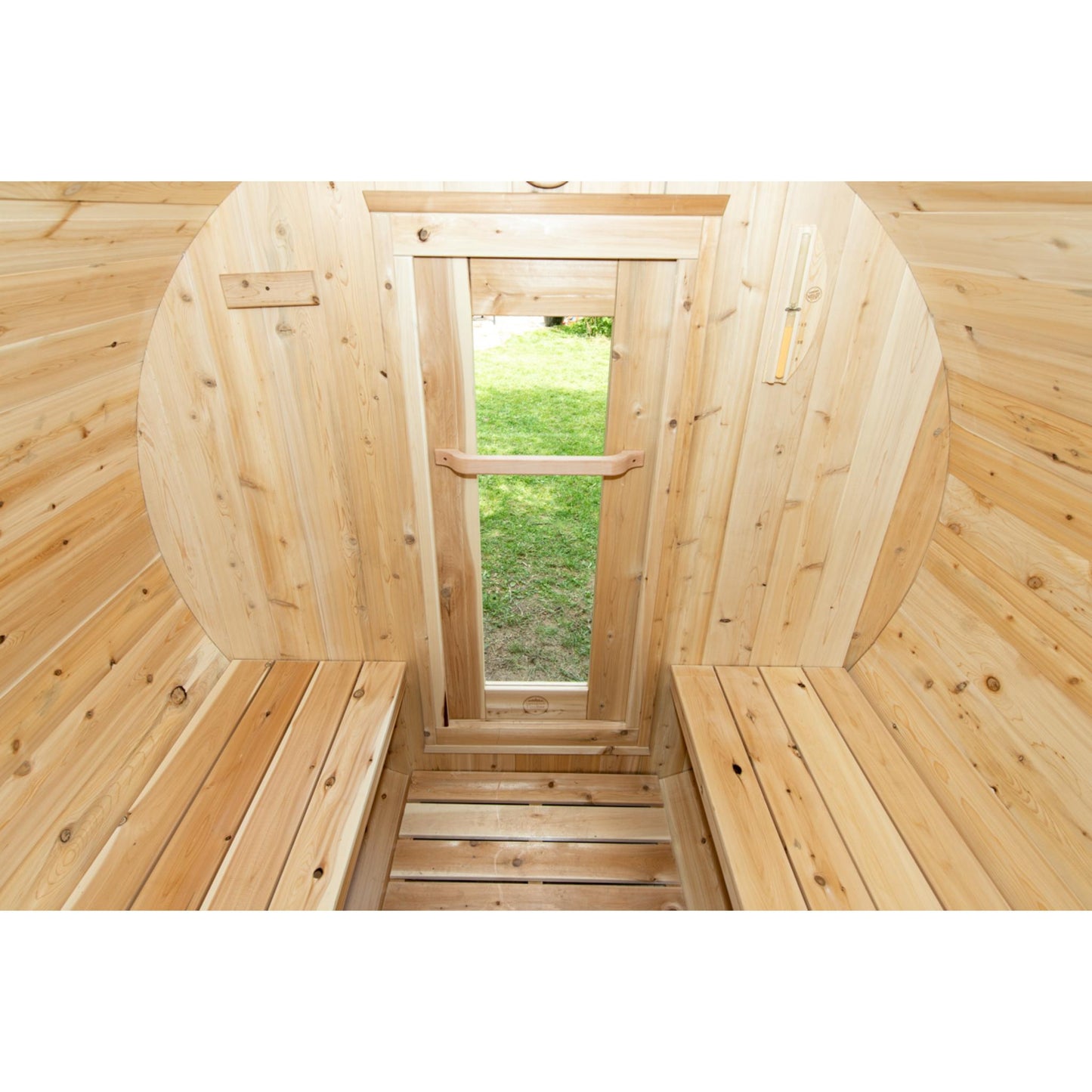 Canadian Timber Harmony Barrel Sauna – 2-4 Person Eastern White Cedar Outdoor Wood Burning Sauna