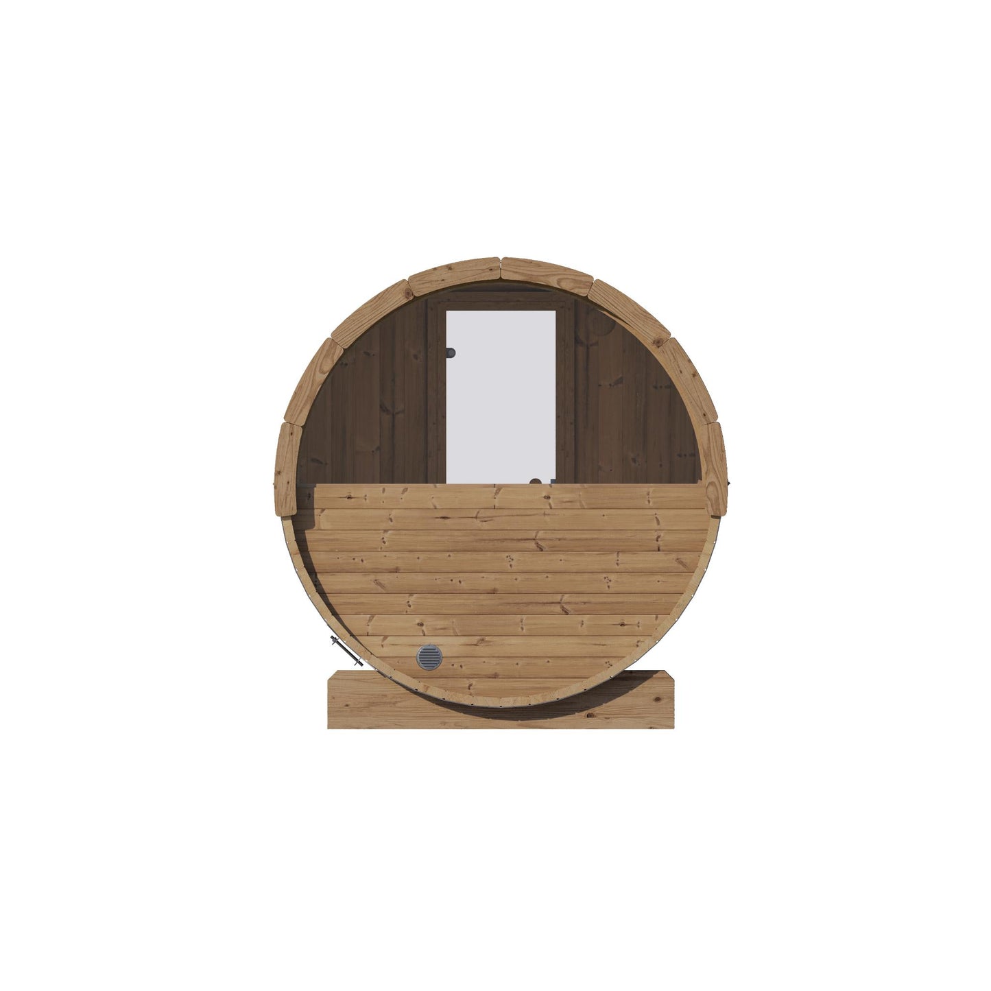 SaunaLife Model E6W Outdoor Sauna Barrel with Window – 3-Person ERGO Series