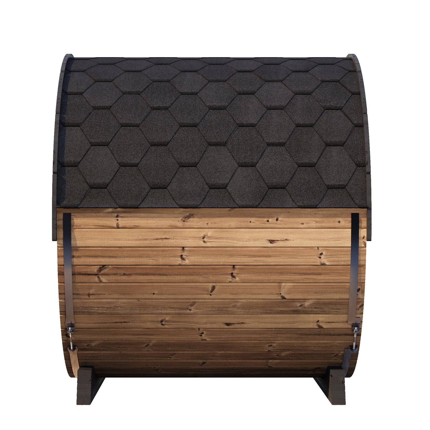 SaunaLife Model EE8G Outdoor Barrel Sauna – ERGO Elegance Series 6-Person Thermo-Spruce Sauna with Full Glass Front, LED Lighting & Premium Comfort