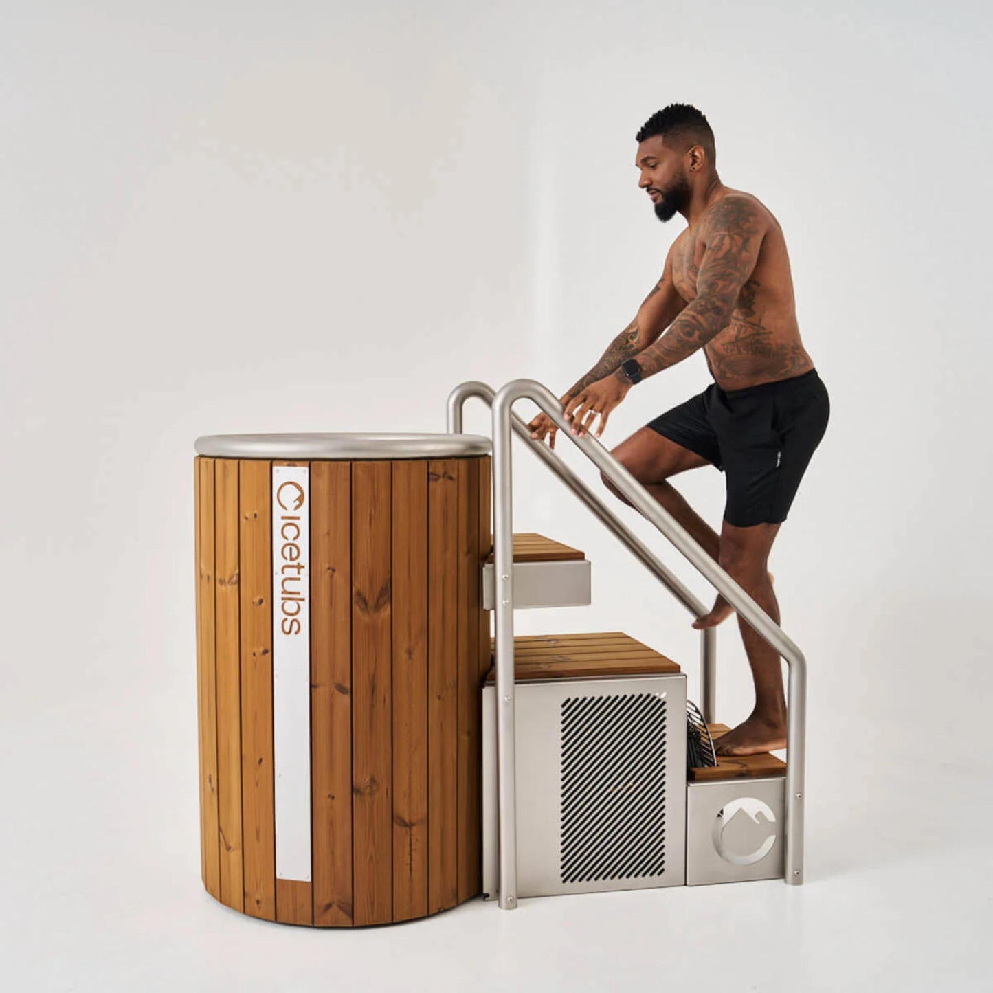 Cold Plunge Tub – Thermowood, Stainless Steel – Cold Therapy Recovery – Icetubs IceBarrel