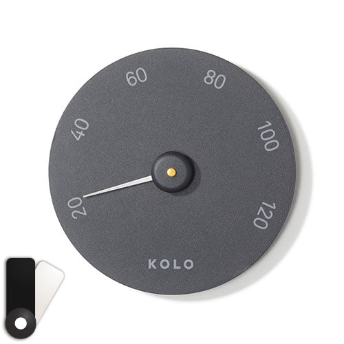 KOLO Sauna Thermometer – Round Celsius Sauna Temperature Gauge, Scandinavian Design