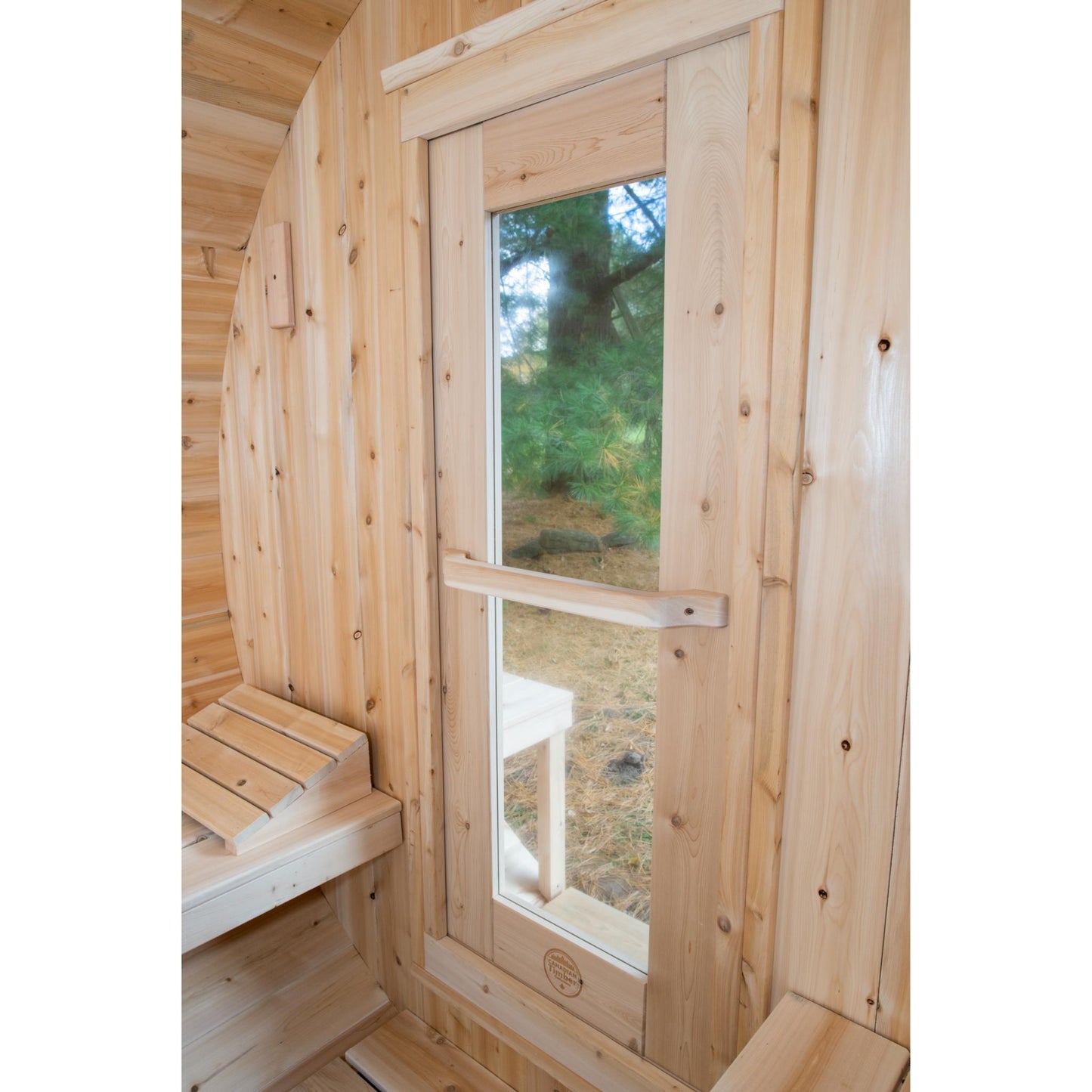Canadian Timber Serenity Barrel Sauna – 2-6 Person Outdoor Wood Burning Sauna