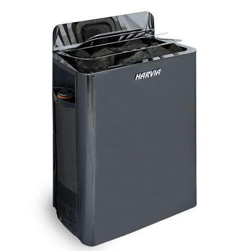 SaunaLife Model EE6G Outdoor Barrel Sauna – ERGO Elegance Series 4-Person Thermo-Spruce Sauna with Full Glass Front, LED Lighting & Floor Kit