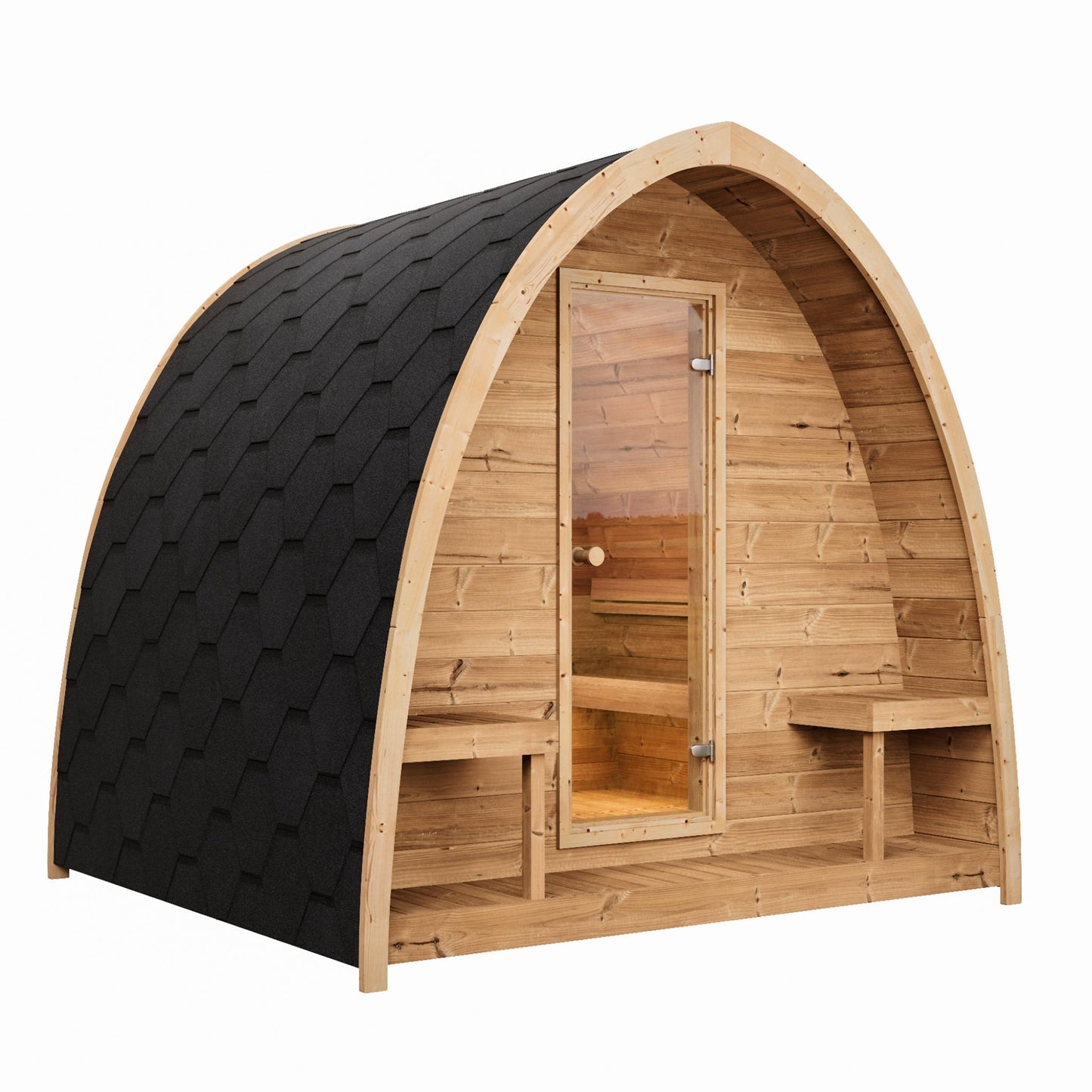 SaunaLife G3 Outdoor Home Sauna Kit – Garden-Series 6-Person Backyard Sauna Cabin