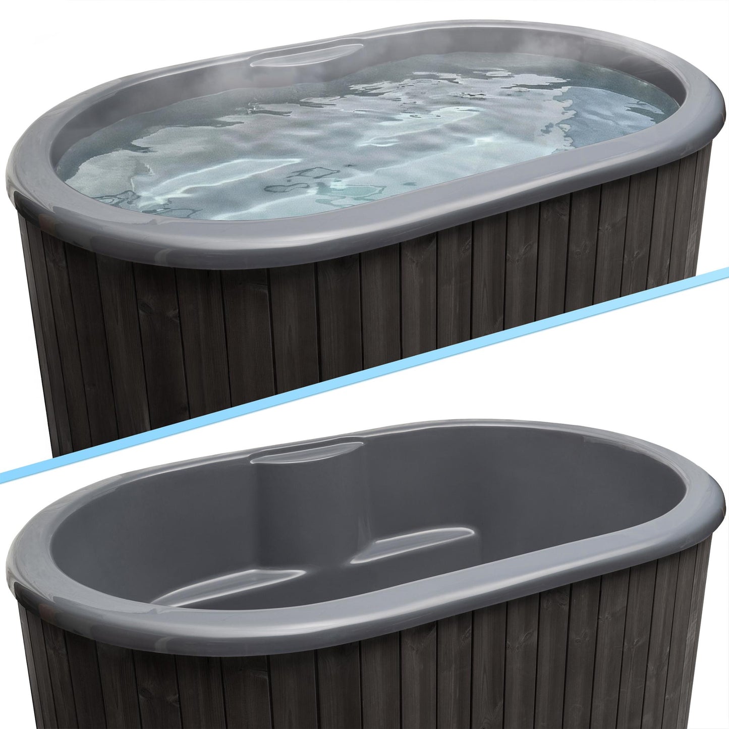 Hot & Cold Plunge Tub – 2 Person – Temperature-Controlled Soaking & Recovery – SaunaLife S2B