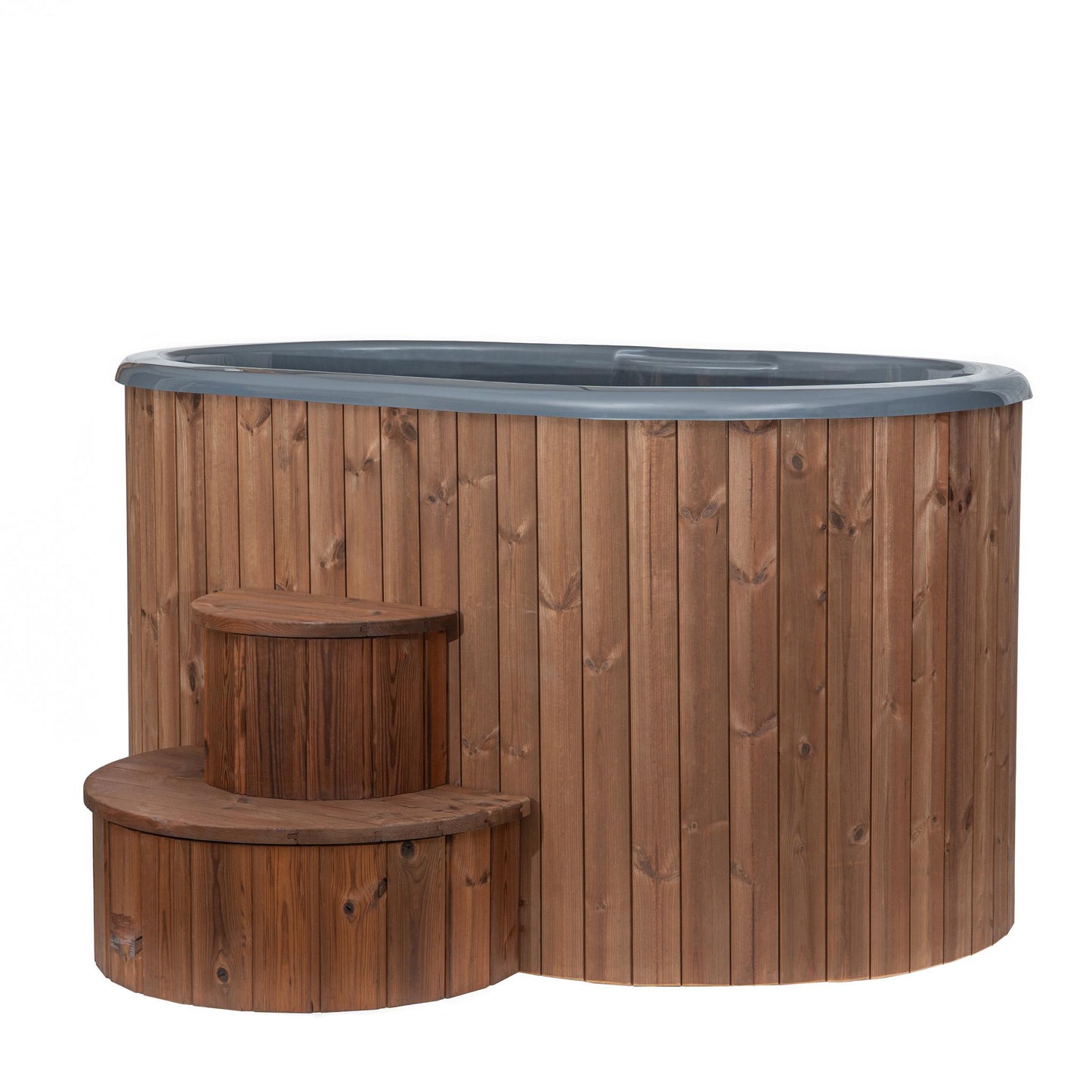Hot & Cold Plunge Tub – 2 Person – Wood – Temperature-Controlled Soaking & Recovery – SaunaLife S2N