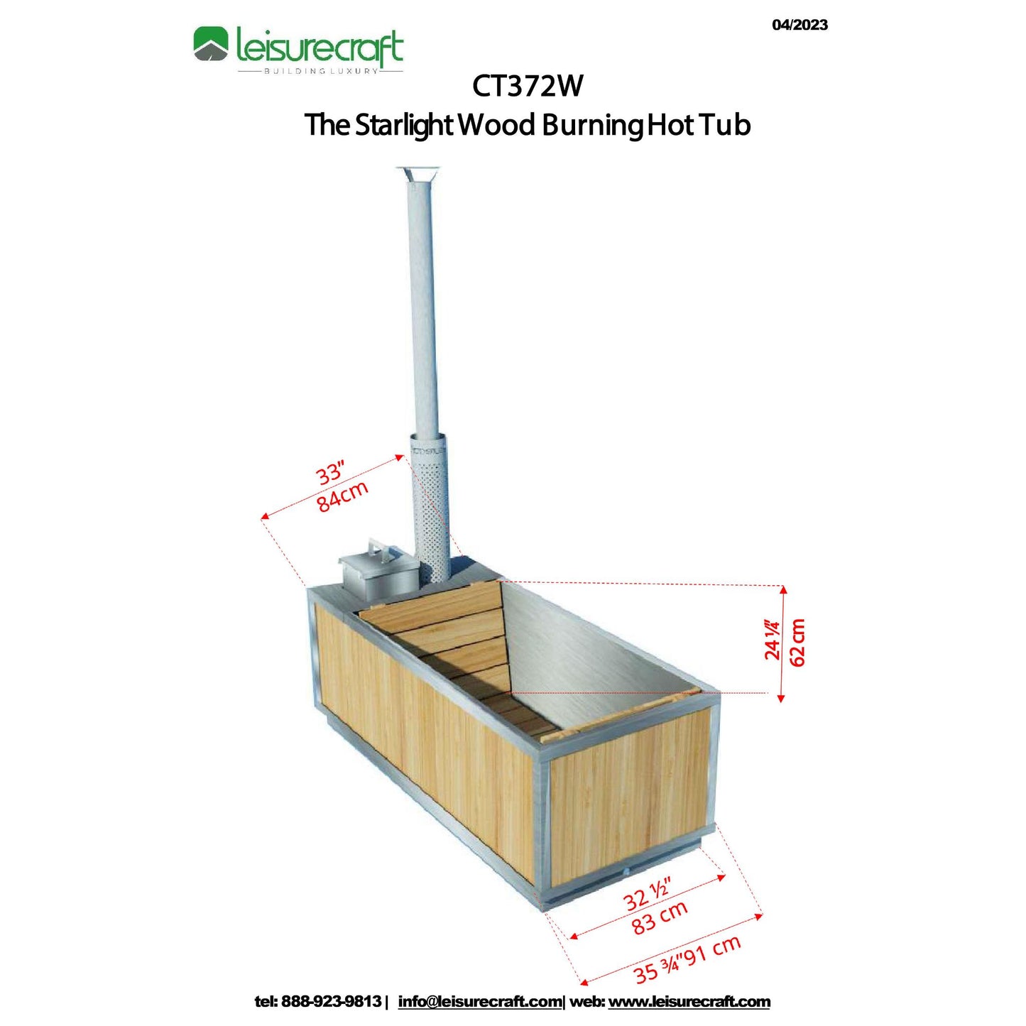 Starlight Wood Burning Hot Tub