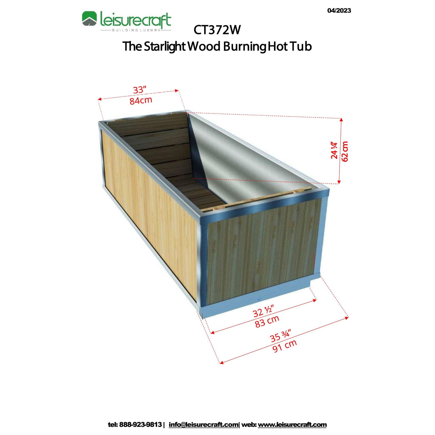 Starlight Wood Burning Hot Tub