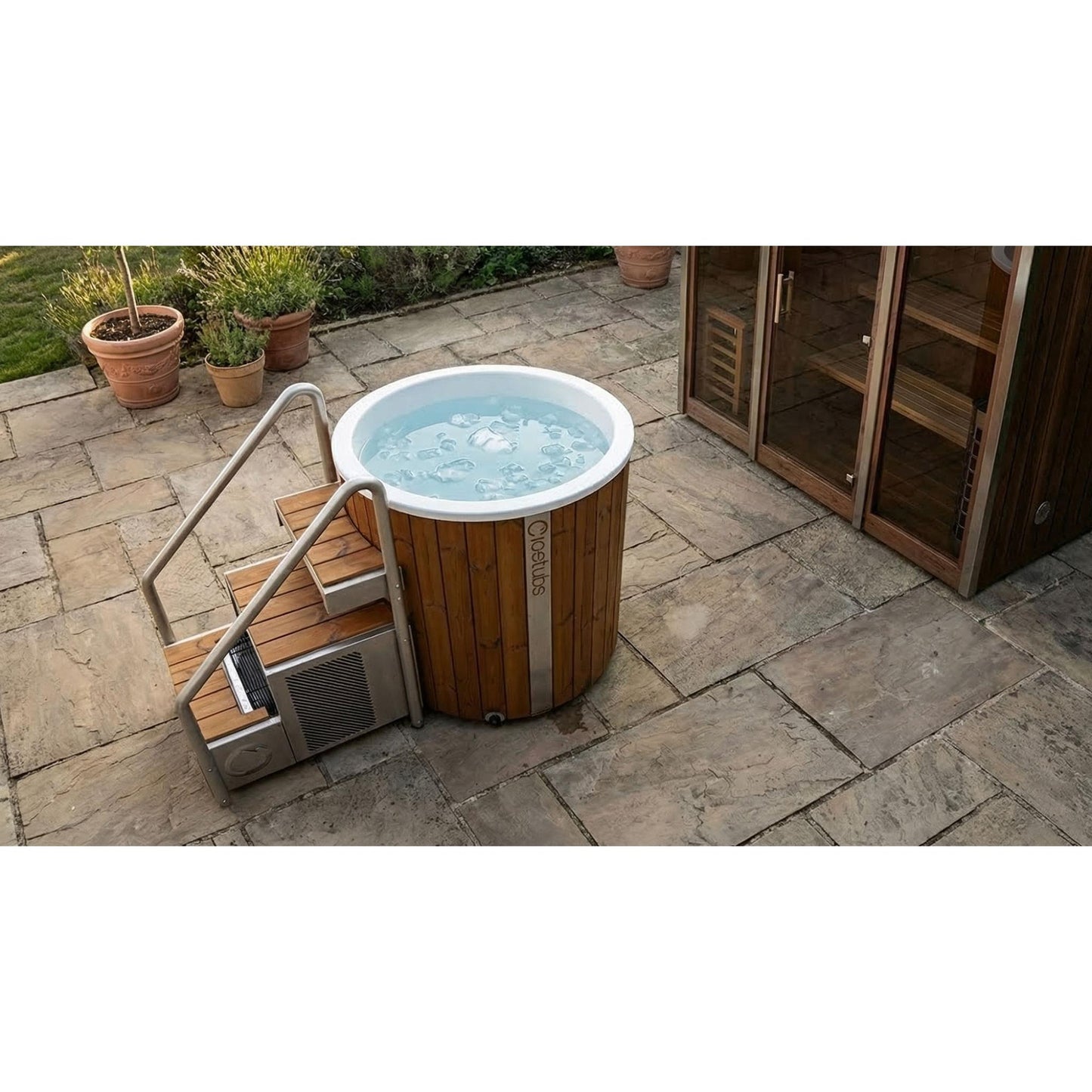 Cold Plunge Tub – Thermowood, Fiberglass, Glass – Cold Therapy Recovery – Icetubs IceBarrel XL