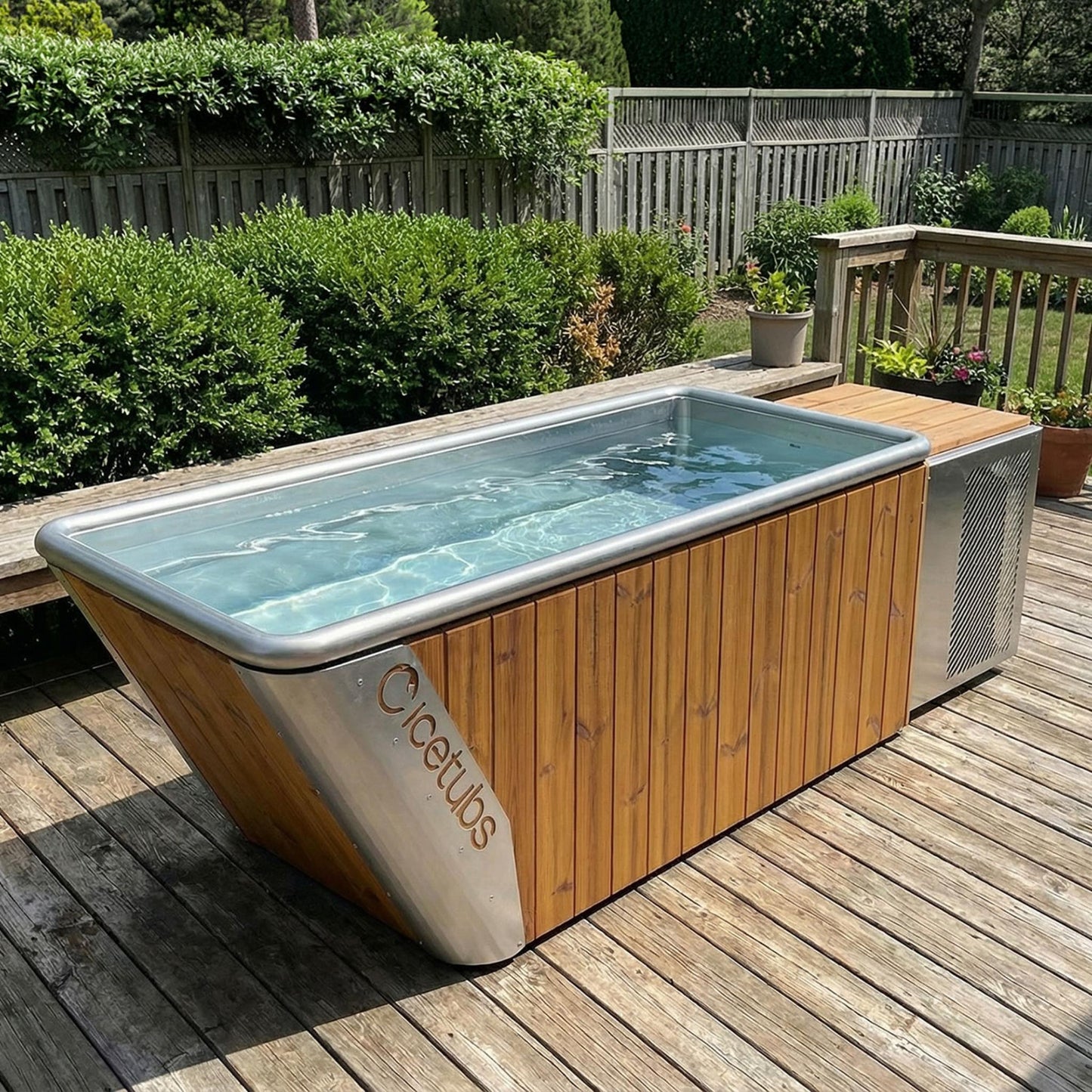 Cold Plunge Tub – Thermowood, Stainless Steel – Cold Therapy Recovery – Icetubs IceBath